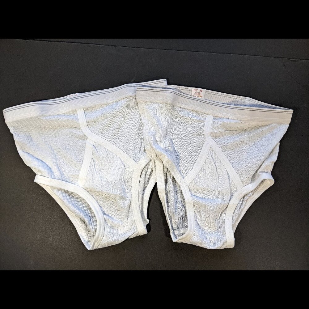 2 x Mens Briefs Size 36 - 50% Cotton / 50% Polyester 50-50 NEW OLD STOCK Canada